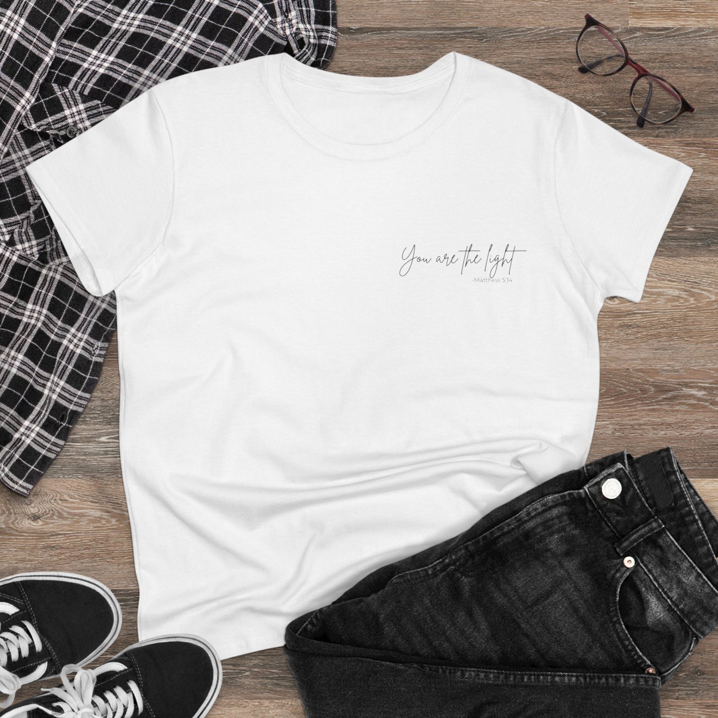 You Are the Light Women's Midweight Cotton Tee - Inspirational Casual Top