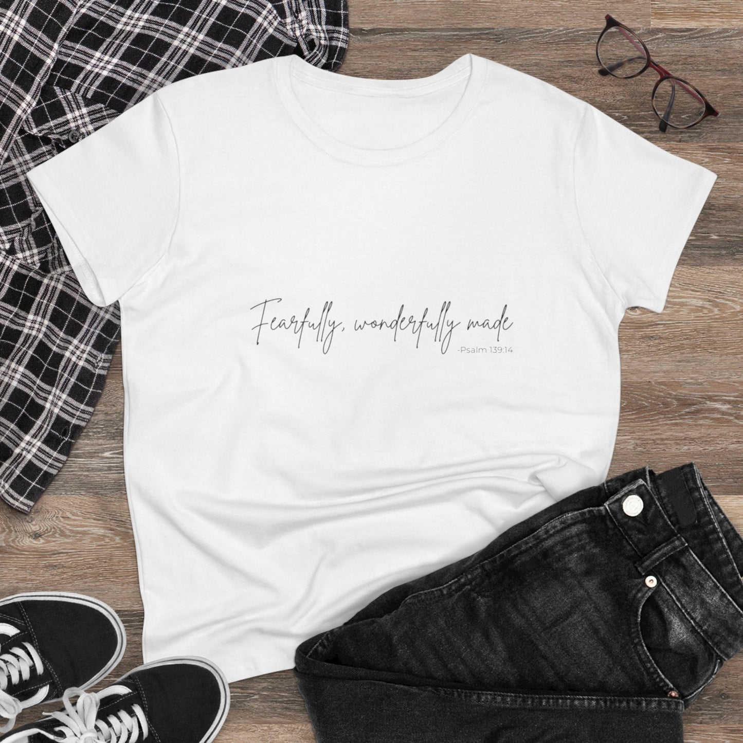 Fearfully Made Women's Cotton Tee - Midweight Inspirational Shirt